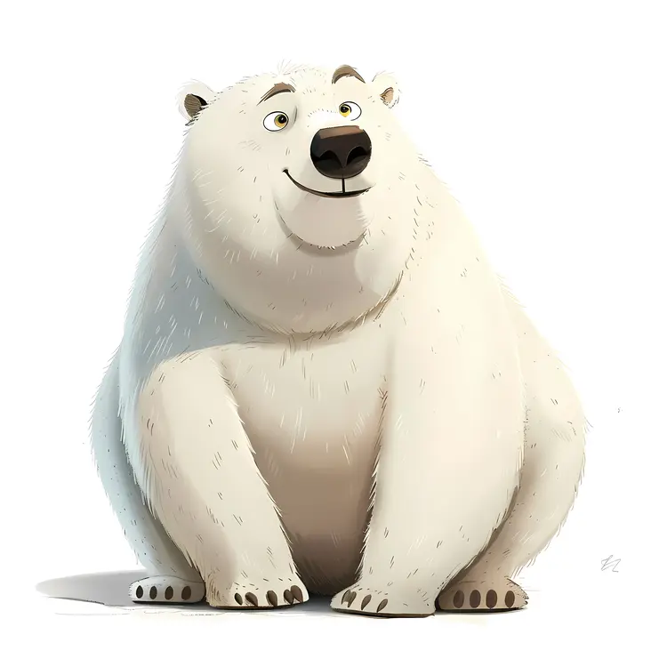 Cute Cartoon Polar Bear