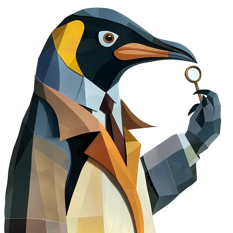 Dapper Penguin with Monocle