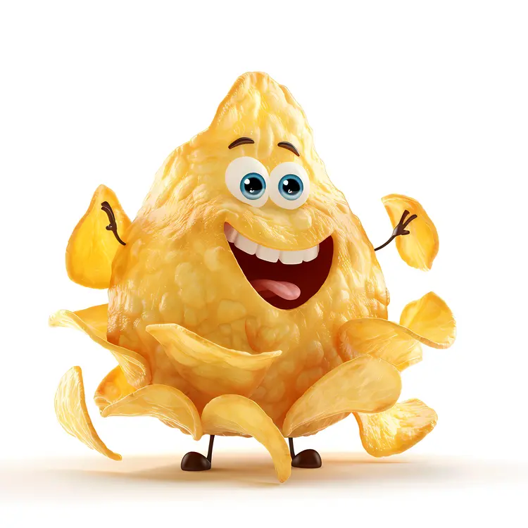 Happy Potato Chips Character