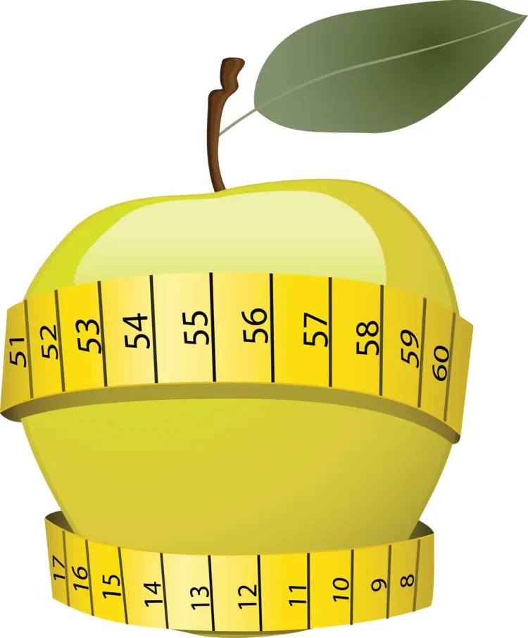 Green Apple with Measuring Tape