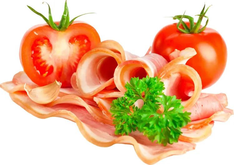 Fresh Tomatoes and Ham with Parsley
