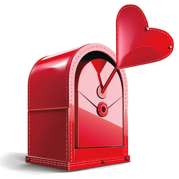 Heart Symbol on a Mailbox for Valentine's Day