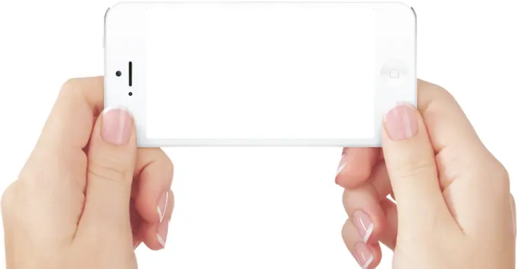 Hands Holding Smartphone