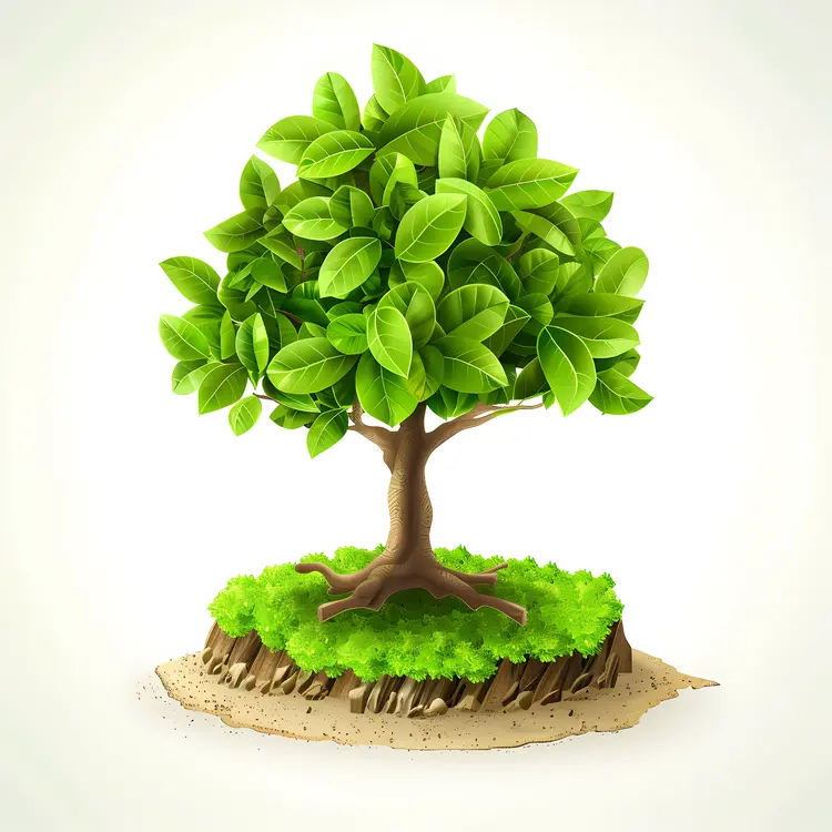 Green Tree on a Small Hill