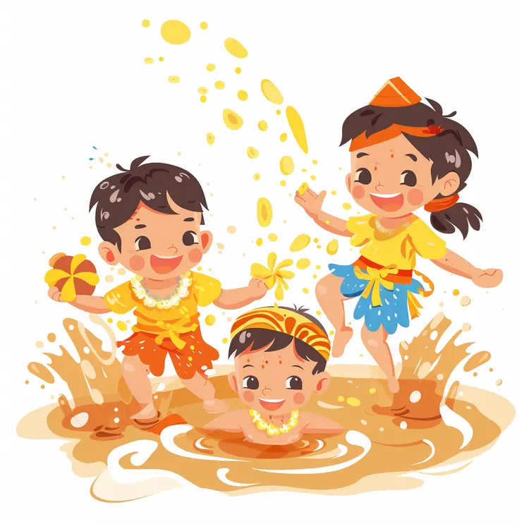 Children Playing with Water