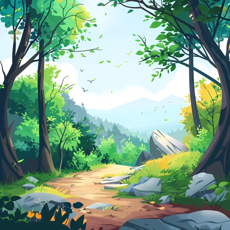 Sunny Forest Path