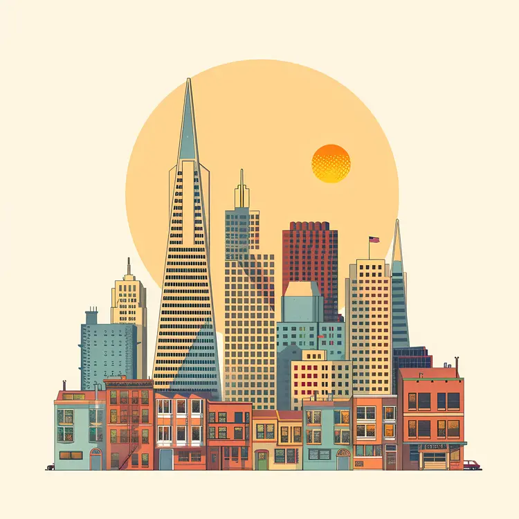 Colorful Cityscape Illustration