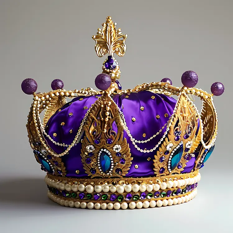 Purple and Gold Royal Crown