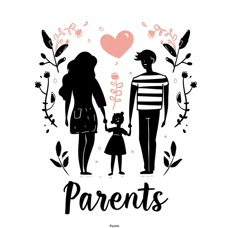 Parents with Child Silhouette
