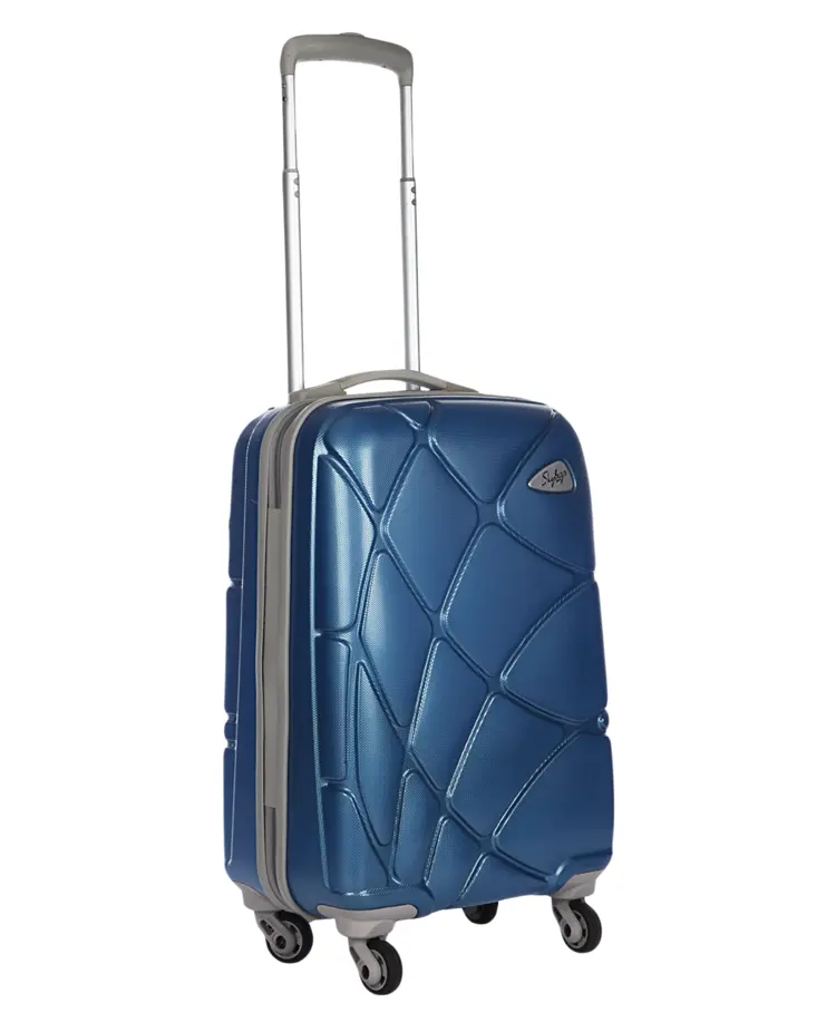 Blue Hard Shell Suitcase with Wheels