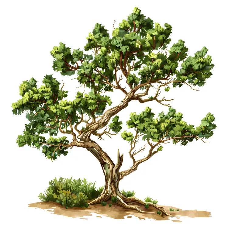 Twisted Tree Illustration