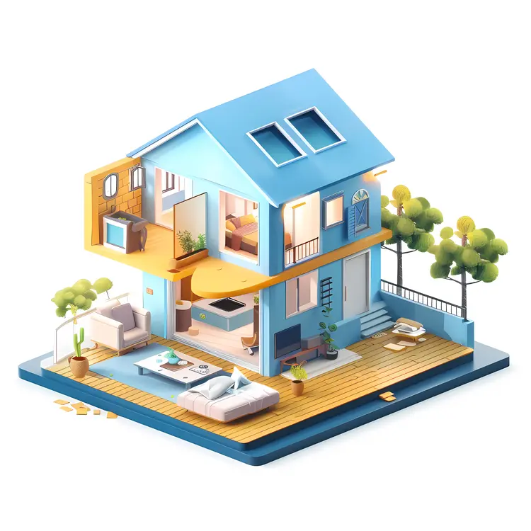 Small cute doodle house
