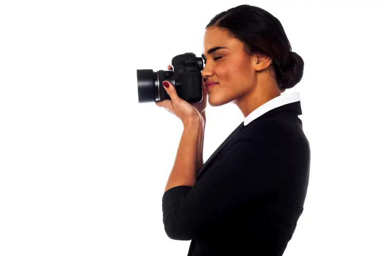 Woman Photographer with Camera