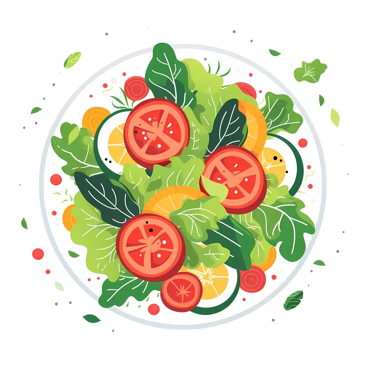 Fresh Salad with Tomato and Lemon