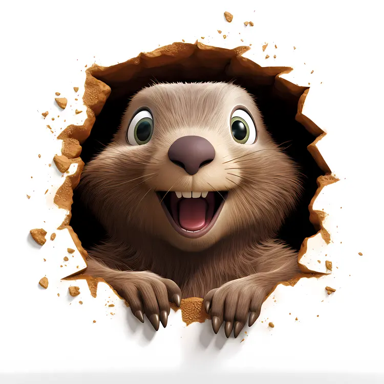 Hamster Breaking Through Wall