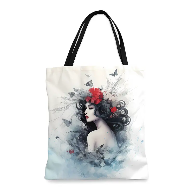 Artistic Woman Portrait Tote Bag
