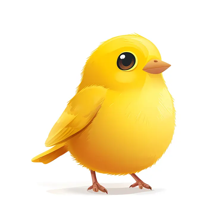 Cute Yellow Bird Cartoon