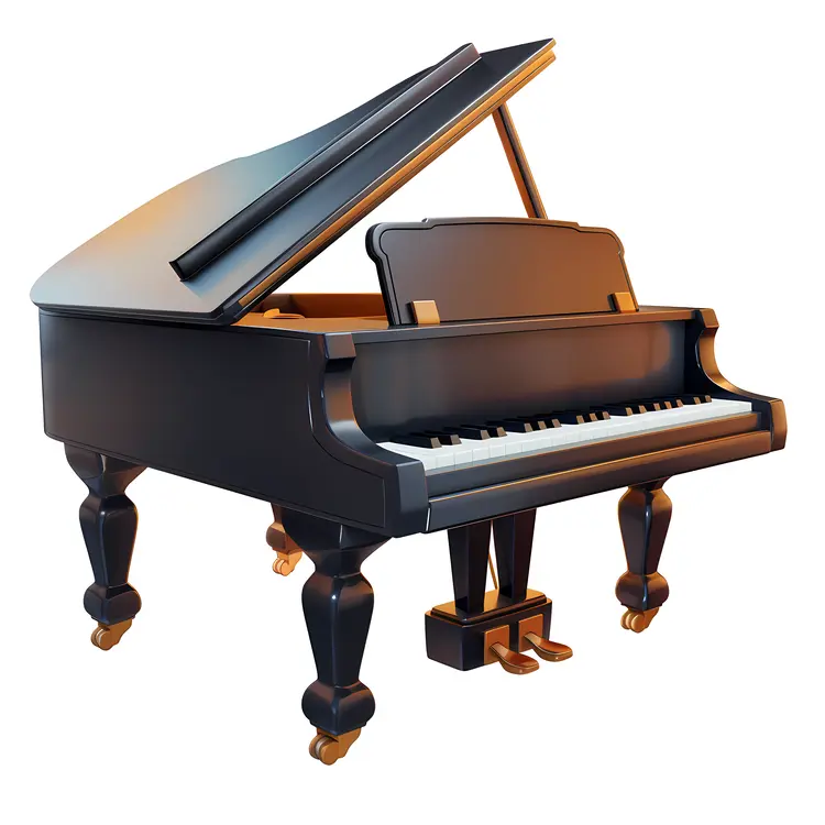 Classic Black Grand Piano