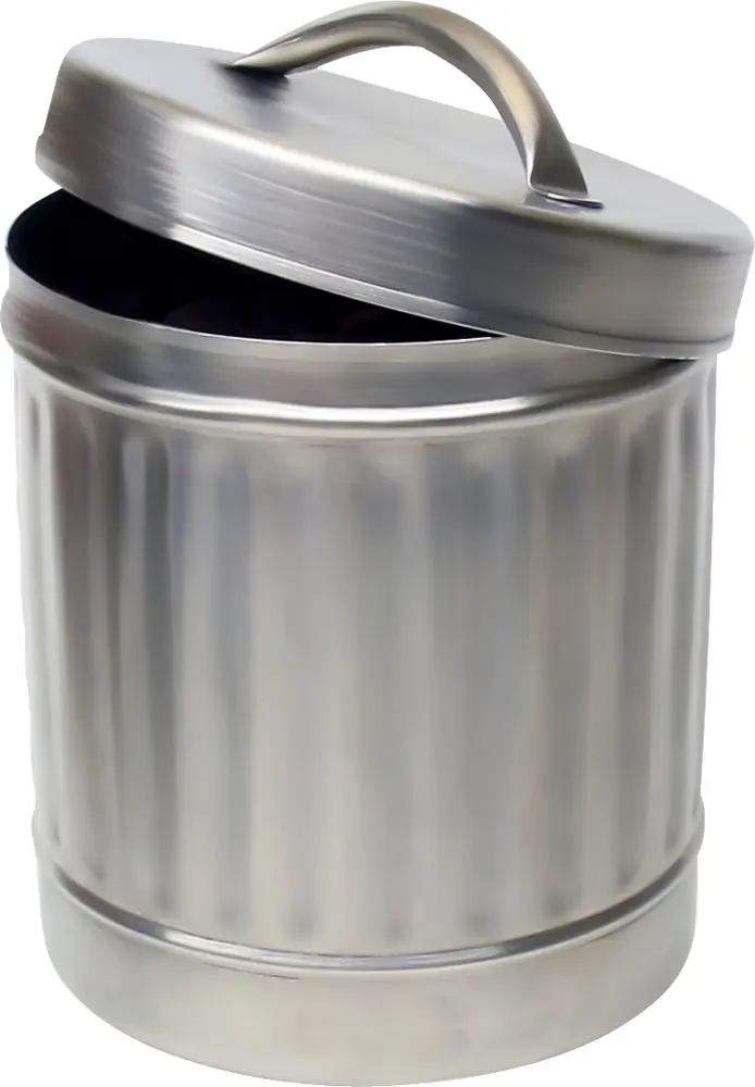 Metal Trash Can with Lid