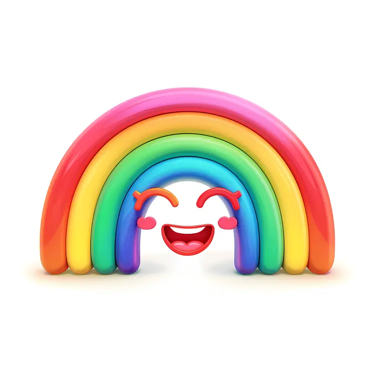 Smiling Rainbow Cartoon