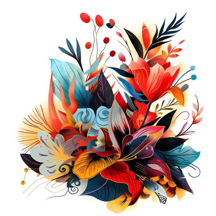 Vibrant Colorful Floral Bouquet