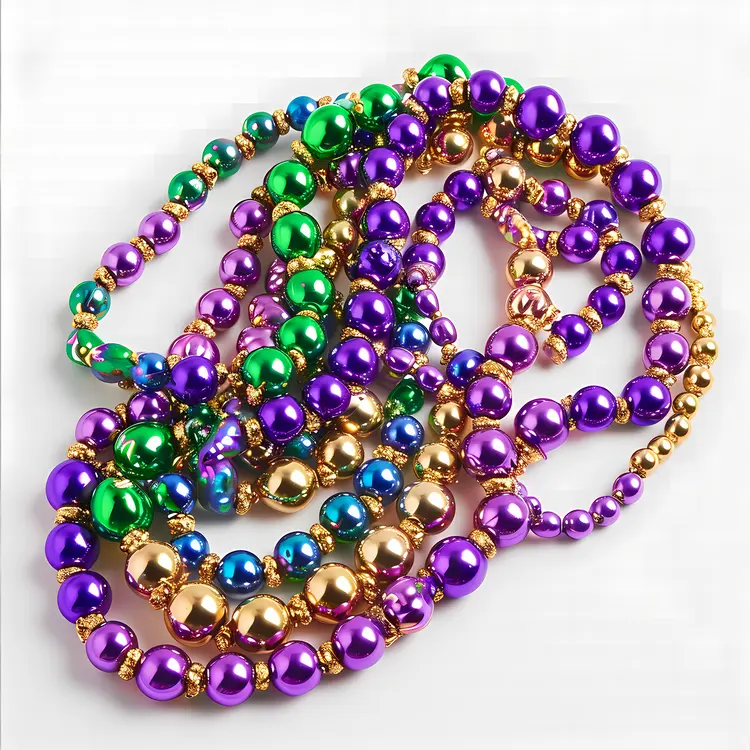 Colorful Beads for Mardi Gras Celebration