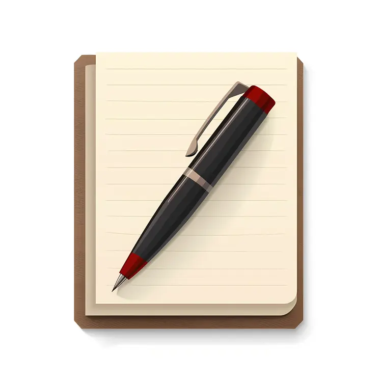 Notebook and Pen for Writing Notes
