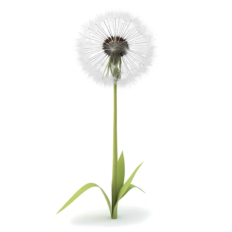 Dandelion on White Background
