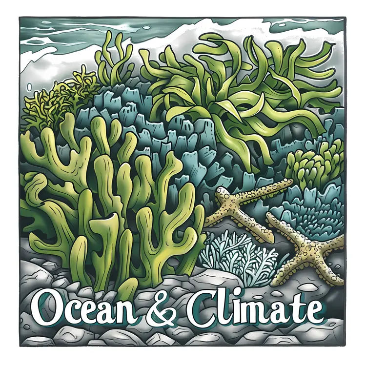 Ocean and Climate Coral Illustration