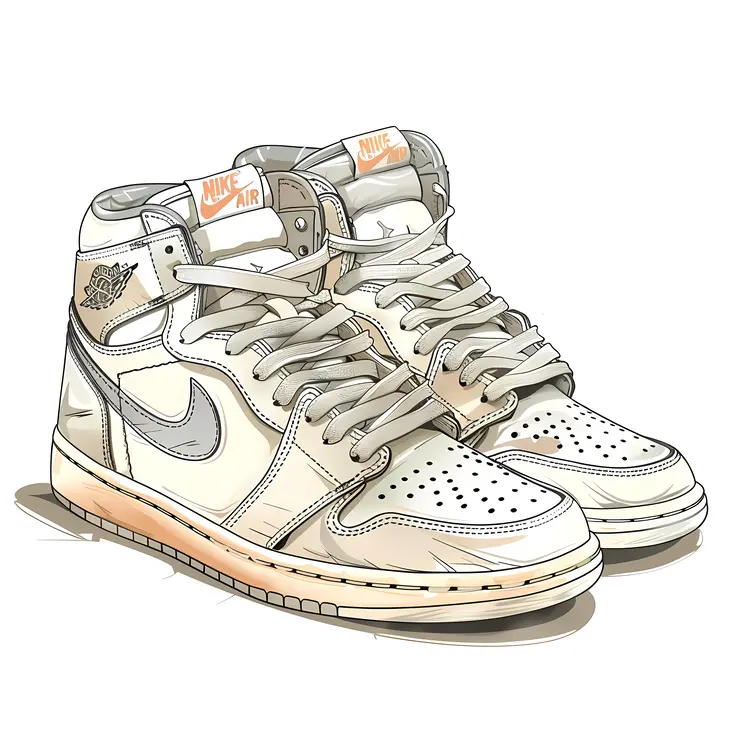 White High-top Nike Sneakers