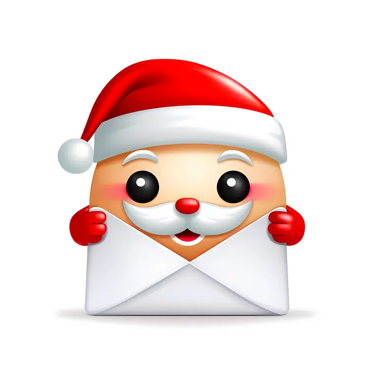 Santa in White Envelope