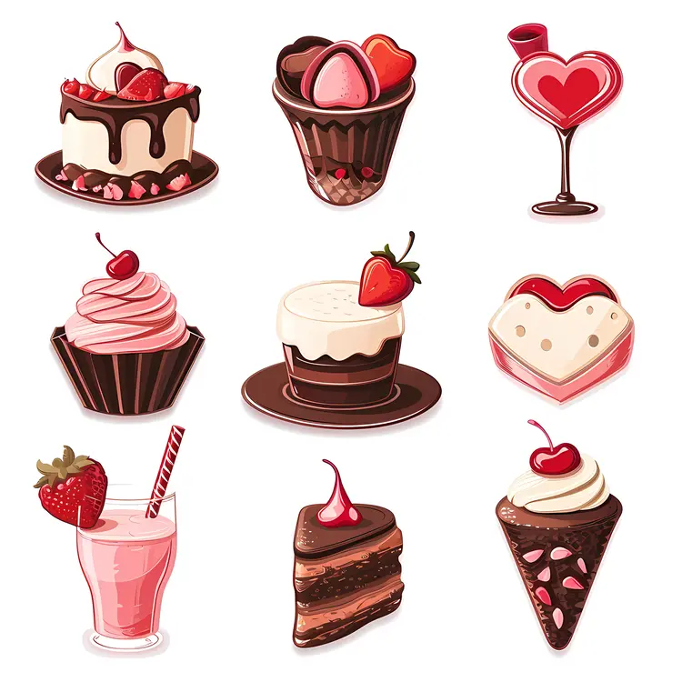 Assorted Valentine's Day Desserts