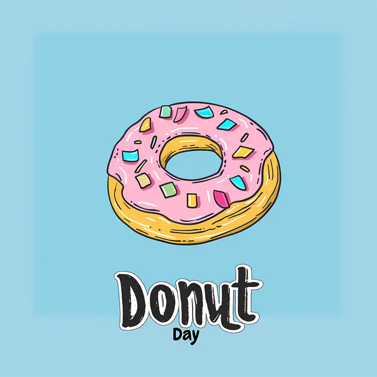 Single Donut for Donut Day Celebration