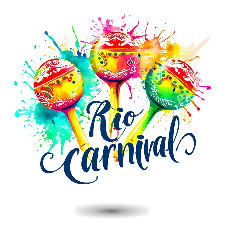 Vibrant Maracas for Rio Carnival