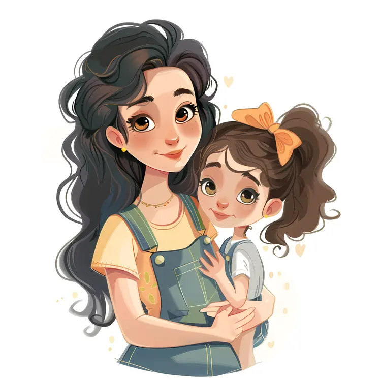 Mother and Daughter Hugging
