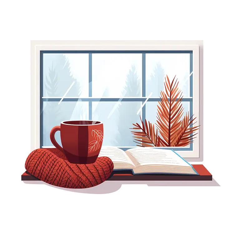 Warm Coffee and Book by the Window