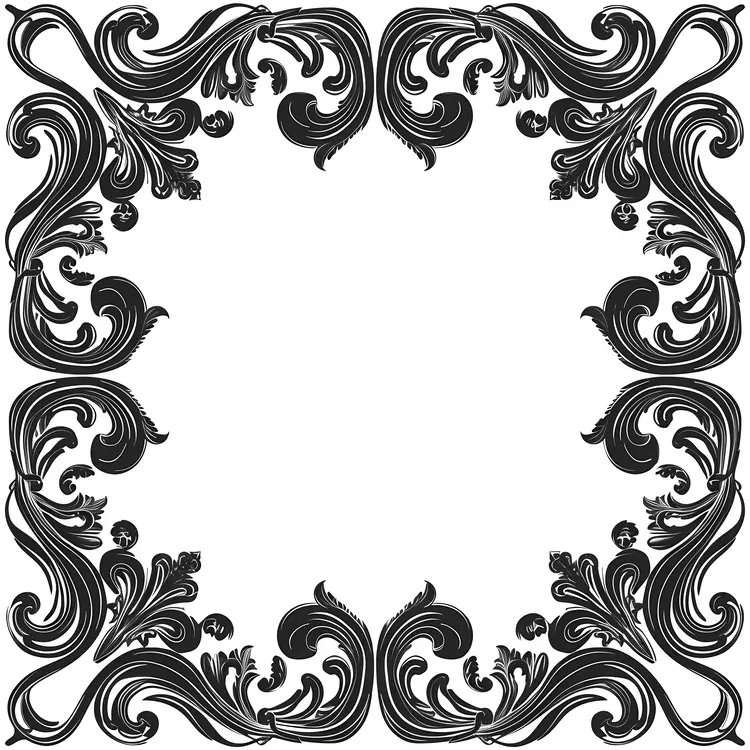 Elegant Black Ornate Frame