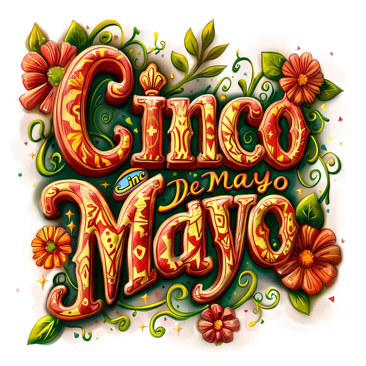 Cinco de Mayo Decorative Text