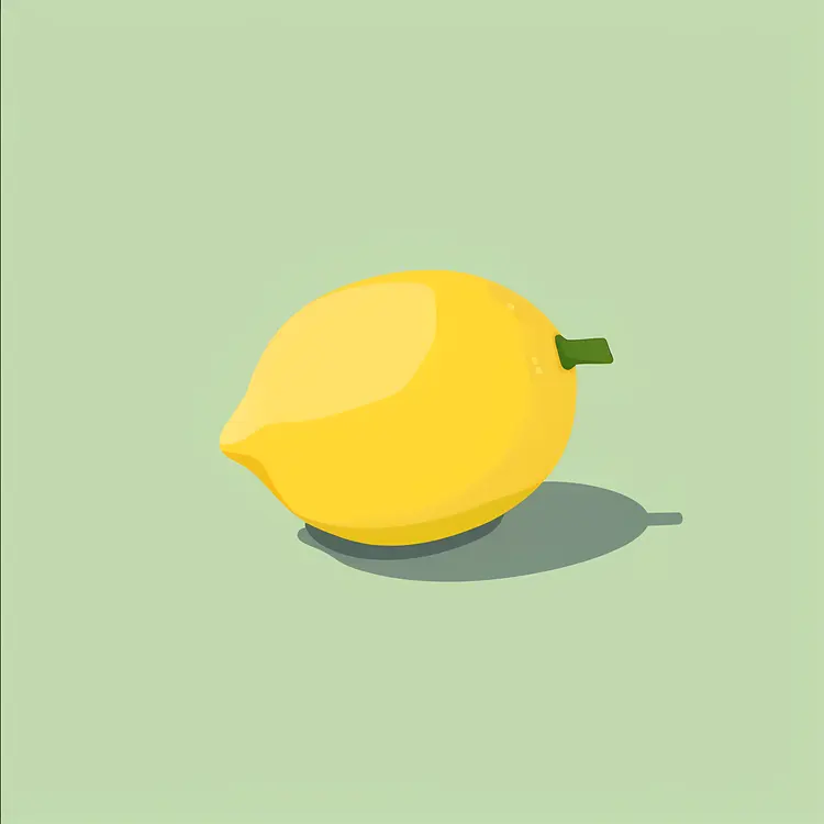 Yellow Lemon on Green Background