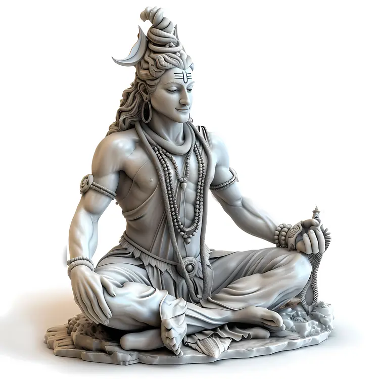 Shiva Statue in Meditation Pose