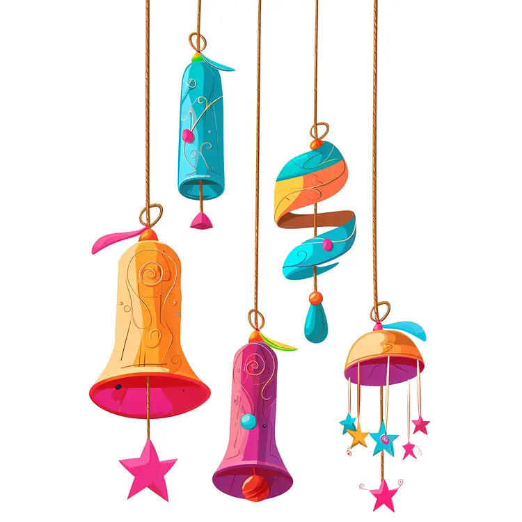 Vibrant Colorful Wind Chimes