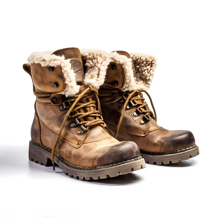Camouflage Winter Boots with Fur Lining