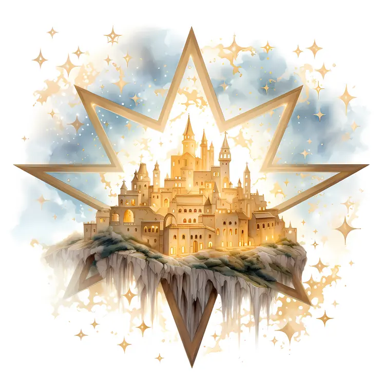 Golden Castle with Star