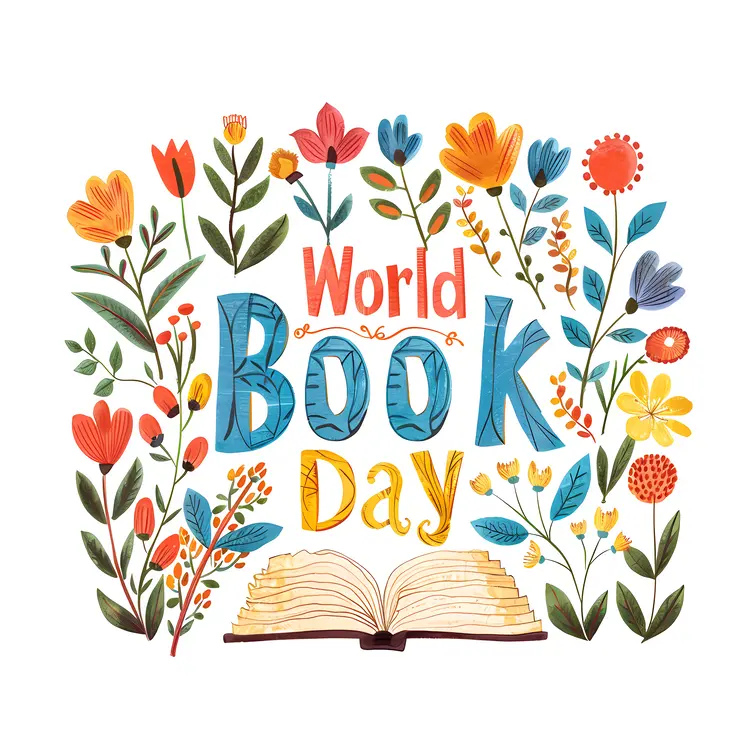 Floral World Book Day Poster