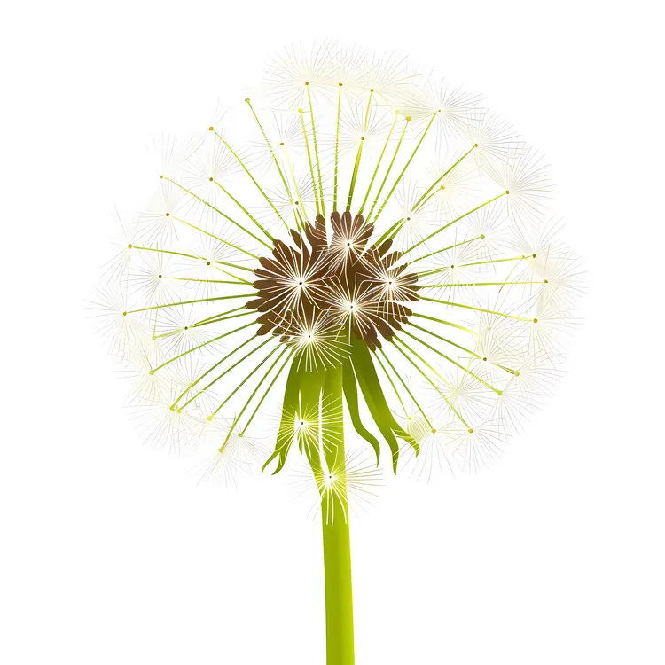 Dandelion with Seeds Ready to Disperse