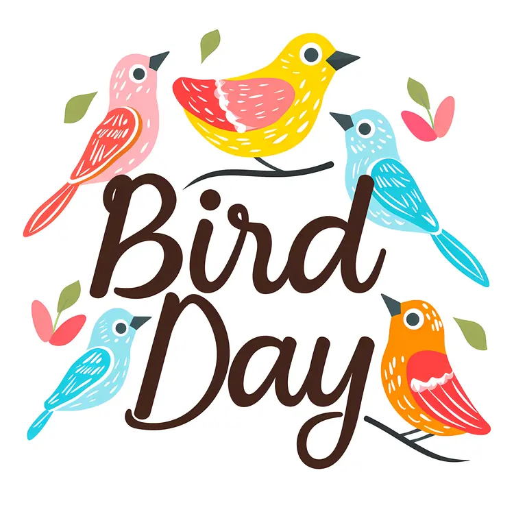 Colorful Birds for Bird Day Celebration