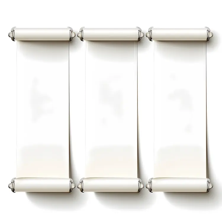 Three Blank Scrolls