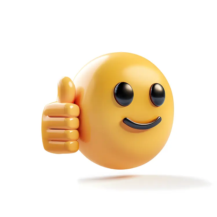 Thumbs Up Yellow Emoji Approval