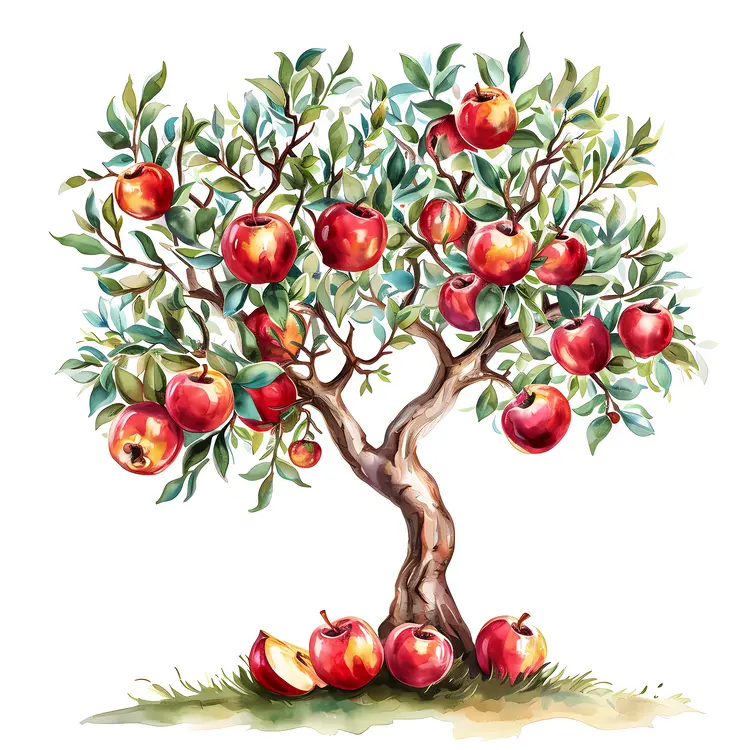 Red Apples on a Tree