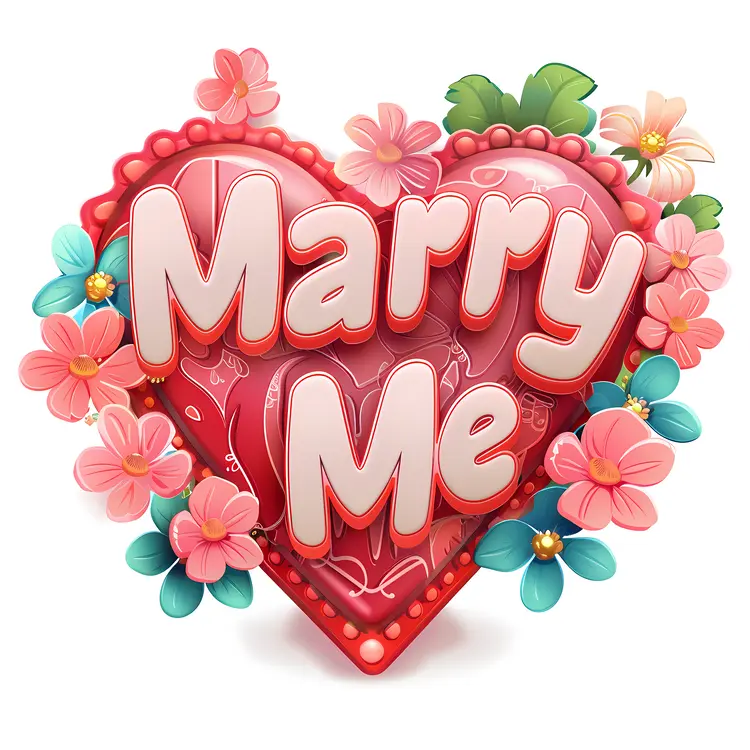 Heart and Flowers Proposal